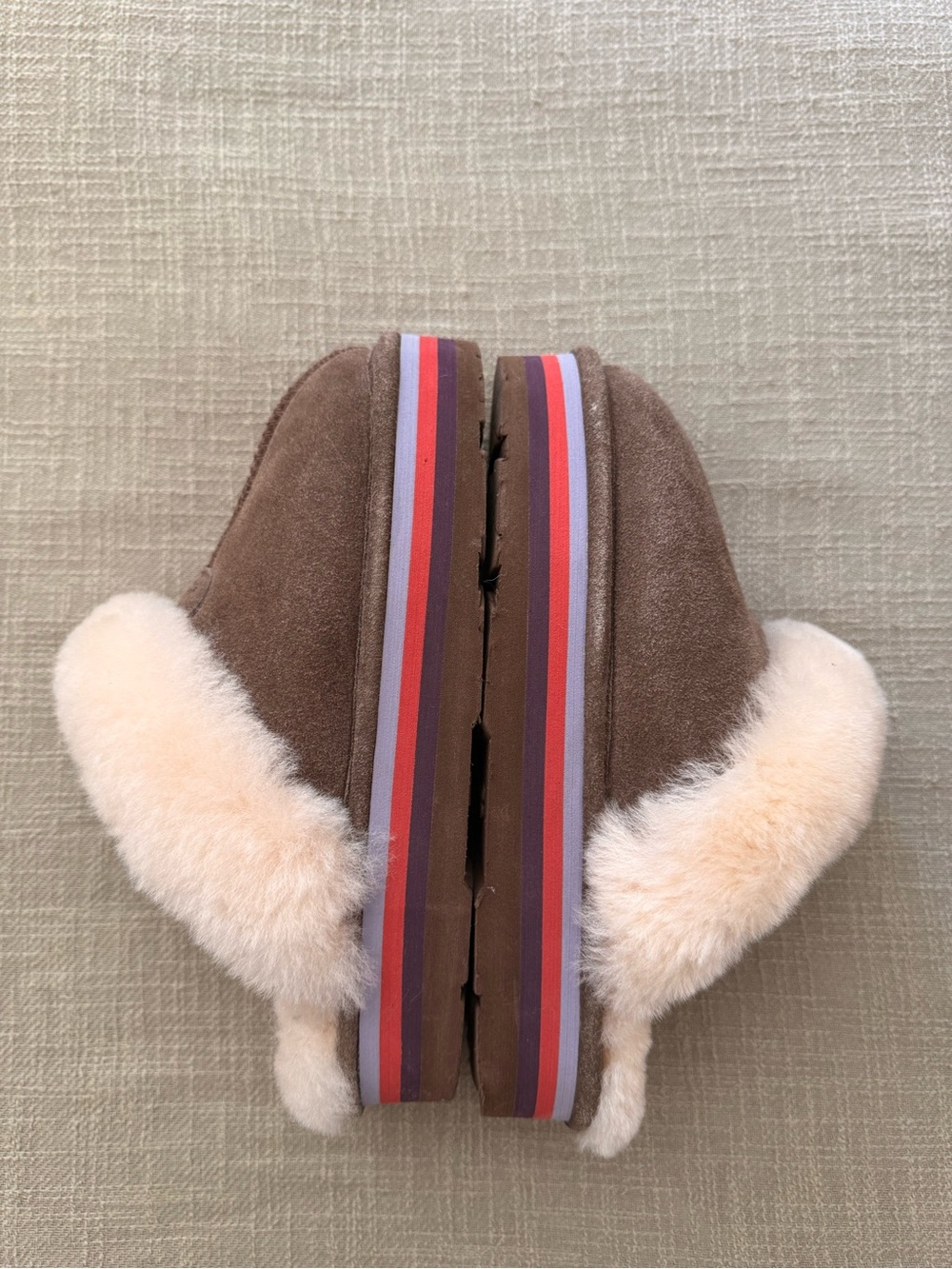 Brown Platform BearPaw Slippers